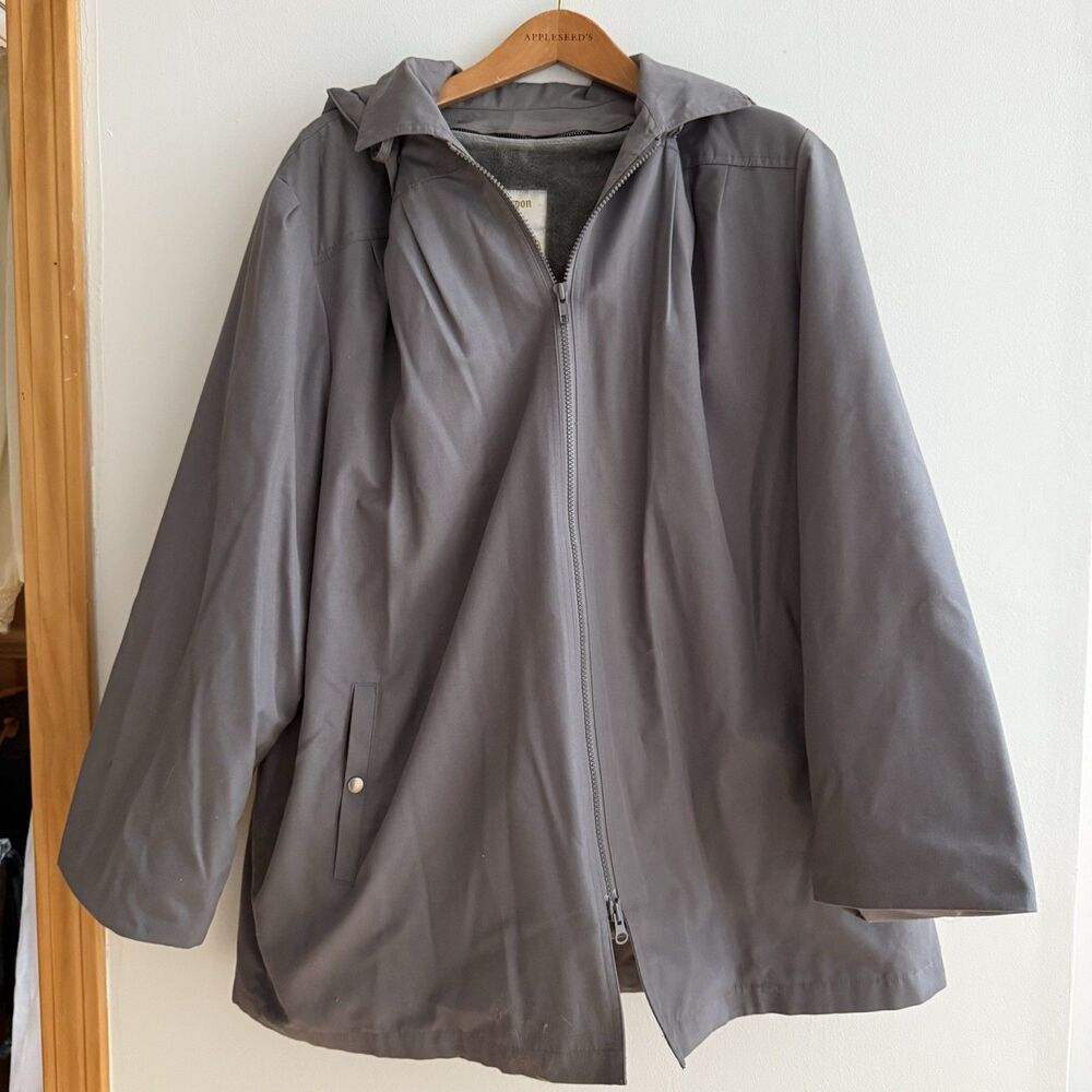 Vintage London Fog Full Zip Removable Lining & Hood Jacket Plus Size 20+